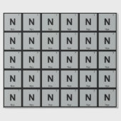N - Nyxギリシャ化学周期表記号 ラッピングペーパー (フラット)