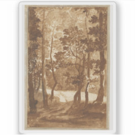 N. Poussin – 森林クリアリングに通じる道 シール