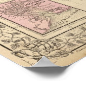 N&Sカロライナの地図by Mitchell ポスター (角)