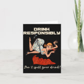 N Up Drinking Shirt Design Don't Sll Drink Resnsib カード (正面)