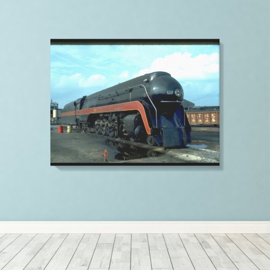 N&W 4-8-4 #611. (train;sky;clouds;track;)_Trains キャンバスプリント (インサイチュ (ウッドフロア))