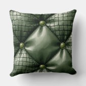 Naによるワニの皮の模倣を持つキルティング生地 クッション (裏面)