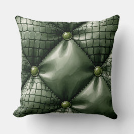 Naによるワニの皮の模倣を持つキルティング生地 クッション