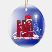 NAのクリスマスのオーナメントのサンタのナースの補佐官 セラミックオーナメント (左)