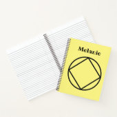 NAパーソナライズされたギフト名、単語、色 ノートブック (内部)