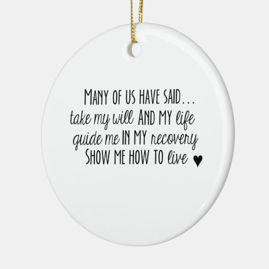 NA第3のステップ祈りの言葉のオーナメント セラミックオーナメント (左)