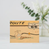 NA，アメリカ，アリゾナ，ホルブルック線66号道路壁画 ポストカード (スタンド正面)