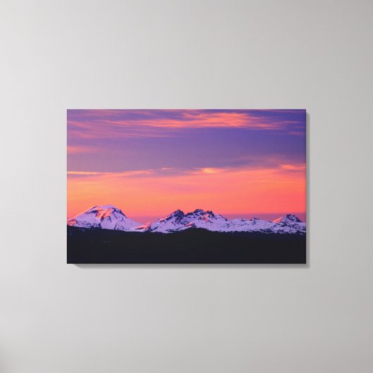 NA,アメリカ,オレゴン,三姉妹の山 キャンバスプリント (正面)