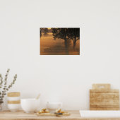 NA, アメリカ, ケンタッキー州。ケンタッキーの霧深い日の出 ポスター (キッチン)