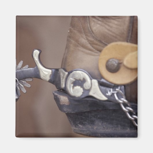 NA、アメリカ、テキサス州、ルボックカウボーイのブーツとスパー マグネット (正面)