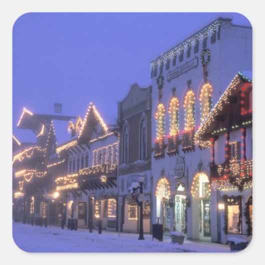 NA，アメリカ，ワシントン，リーヴンワース。メイン通り スクエアシール (正面)