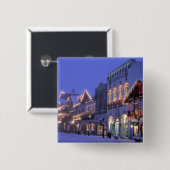 NA，アメリカ，ワシントン，リーヴンワース。メイン通り 缶バッジ (正面&裏面)