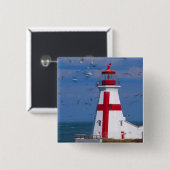 NA、カナダ、ニューブルンズウィック、カンポベロ島。8 缶バッジ (正面&裏面)