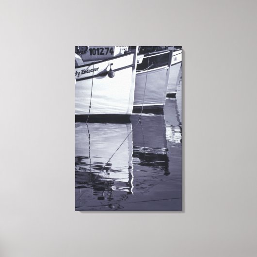 NA、カナダ、ノバスコシア、ディグビー。魚釣り船 キャンバスプリント (正面)