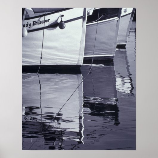 NA、カナダ、ノバスコシア、ディグビー。魚釣り船 ポスター (正面)