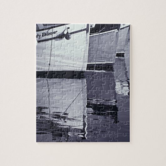 NA、カナダ、ノヴァスコシア、ディビー。魚釣り船 ジグソーパズル (縦)