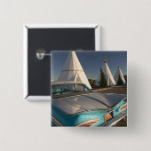 NA、米国、アリゾナのHolbrookのルート66のウィグワム2 缶バッジ (正面&裏面)