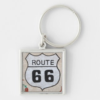 NA、米国、アリゾナのHolbrookのルート66の道路標識 キーホルダー