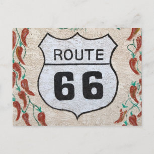 NA、米国、アリゾナのHolbrookのルート66の道路標識 ポストカード