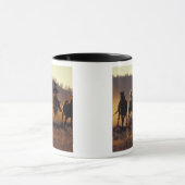 NA、米国、オレゴン、セネカ語、Ponderosa牧場、カウボーイ2 マグカップ (中央)