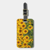 Na、米国、コロラド州のヒマワリ ラゲッジタグ (正面縦)