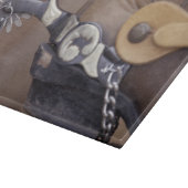 NA、米国、テキサス州、ラボックのカウボーイ・ブーツおよび拍車 カッティングボード (角)