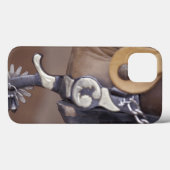 NA、米国、テキサス州、ラボックのカウボーイ・ブーツおよび拍車 Case-Mate iPhoneケース (裏面 (横))