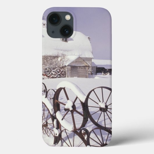 NA、米国、ワシントン州、Uniontownの白い納屋 Case-Mate iPhoneケース (裏面)