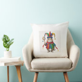 Na almofada um coelho vestido de bobo da corte  クッション (椅子)