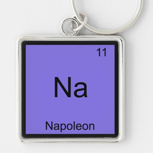 Na - Napoleon Chemistryおもしろい Elementシンボルティー キーホルダー (正面)