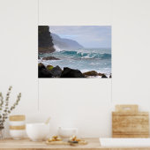 Na Pali Coast，カウアイ，ハワイ，ポスター ポスター (キッチン)