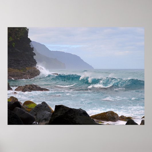 Na Pali Coast，カウアイ，ハワイ，ポスター ポスター (正面)