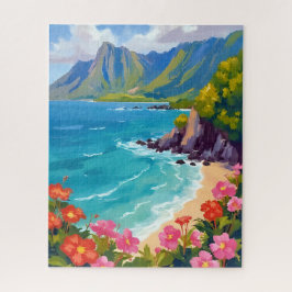 Na Pali Coast Kauai Hawaii Coastline Painting ジグソーパズル