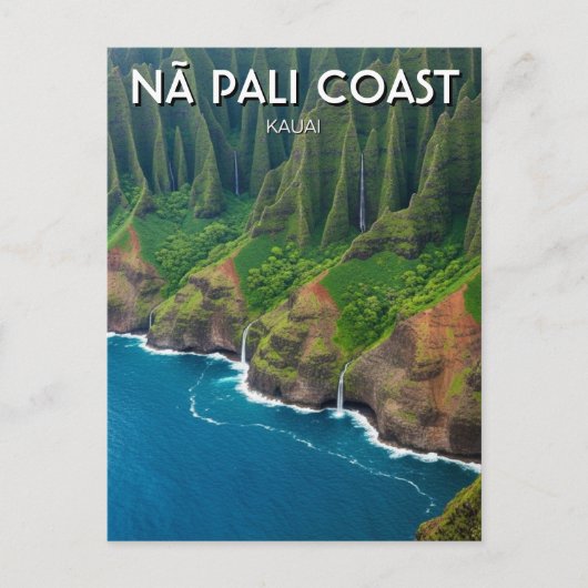 Nā Pali Coast Kauai Hawaii Travel ポストカード (正面)