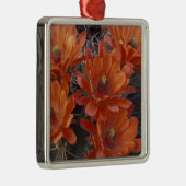 NA、USA、アリゾナ、サンザビエル。クラレットカップサボテン メタルオーナメント (右)