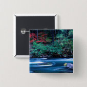 NA、USA、オレゴン、北ウンプクアの秋の葉 缶バッジ (正面&裏面)