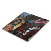 NA、USA、ニューメキシコ、サンタフェ。 タイル (側面)