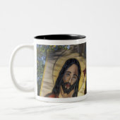 NA、USA、ニューメキシコ、サンタフェ。 ツートーンマグカップ (左)