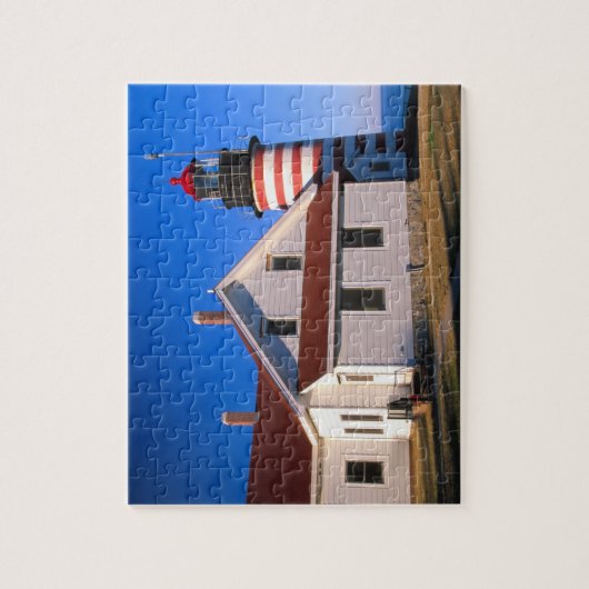 NA、USA、メイン。 ウェストクオディライトハウス近く ジグソーパズル (縦)