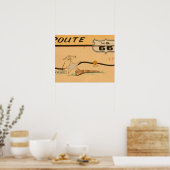 NA, USA, Arizona, Holbrook Route 66 road mural ポスター (キッチン)