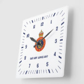 NAA時計（白） スクエア壁時計 (傾斜)