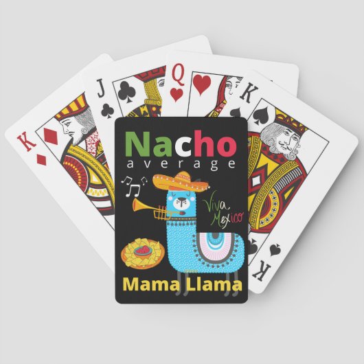NAACHO AVERAGE MAMA LLAMA cinco de mayoギフト トランプ (裏面)