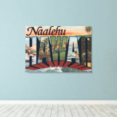Naalehu, Hawaii – ラージレターシーン キャンバスプリント (インサイチュ (ウッドフロア))