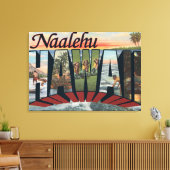 Naalehu, Hawaii – ラージレターシーン キャンバスプリント (インサイチュ (リビング))