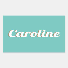 Naam sticker voor koffer of bagage 長方形シール