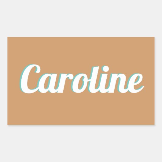 Naam sticker voor koffer of bagage 長方形シール (正面)