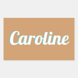 Naam sticker voor koffer of bagage 長方形シール