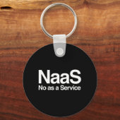 Naas As A Service 冗談 コンピュータ・オタク サタイア キーホルダー (正面)