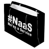 NAAS No As A Service おもしろいことわざ ラージペーパーバッグ (裏面アングル)
