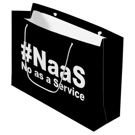 NAAS No As A Service おもしろいことわざ ラージペーパーバッグ (正面アングル)